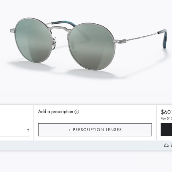 OLIVER PEOPLES WESLIE Sun MSRP $601 Japan Handmade Steel Gradient main image 5